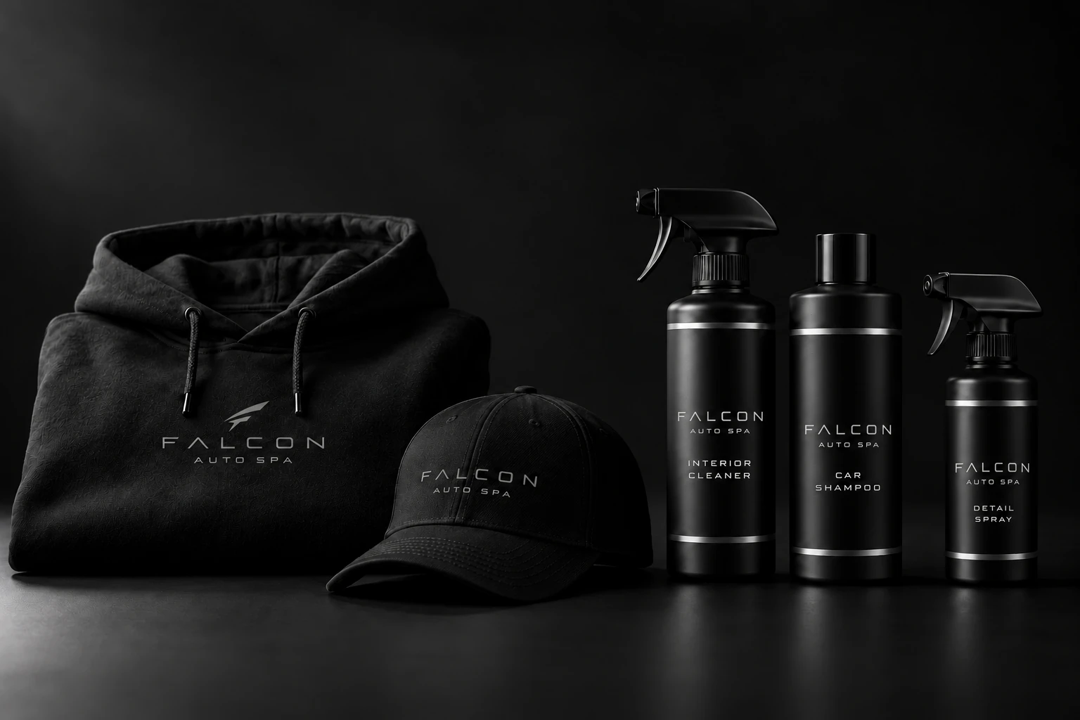 Concept packaging for a future Falcon detailing chemical line
