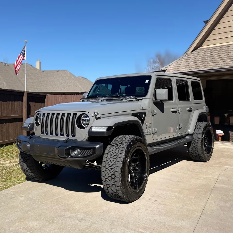 Silver Jeep Wrangler from Falcon’s vehicle portfolio